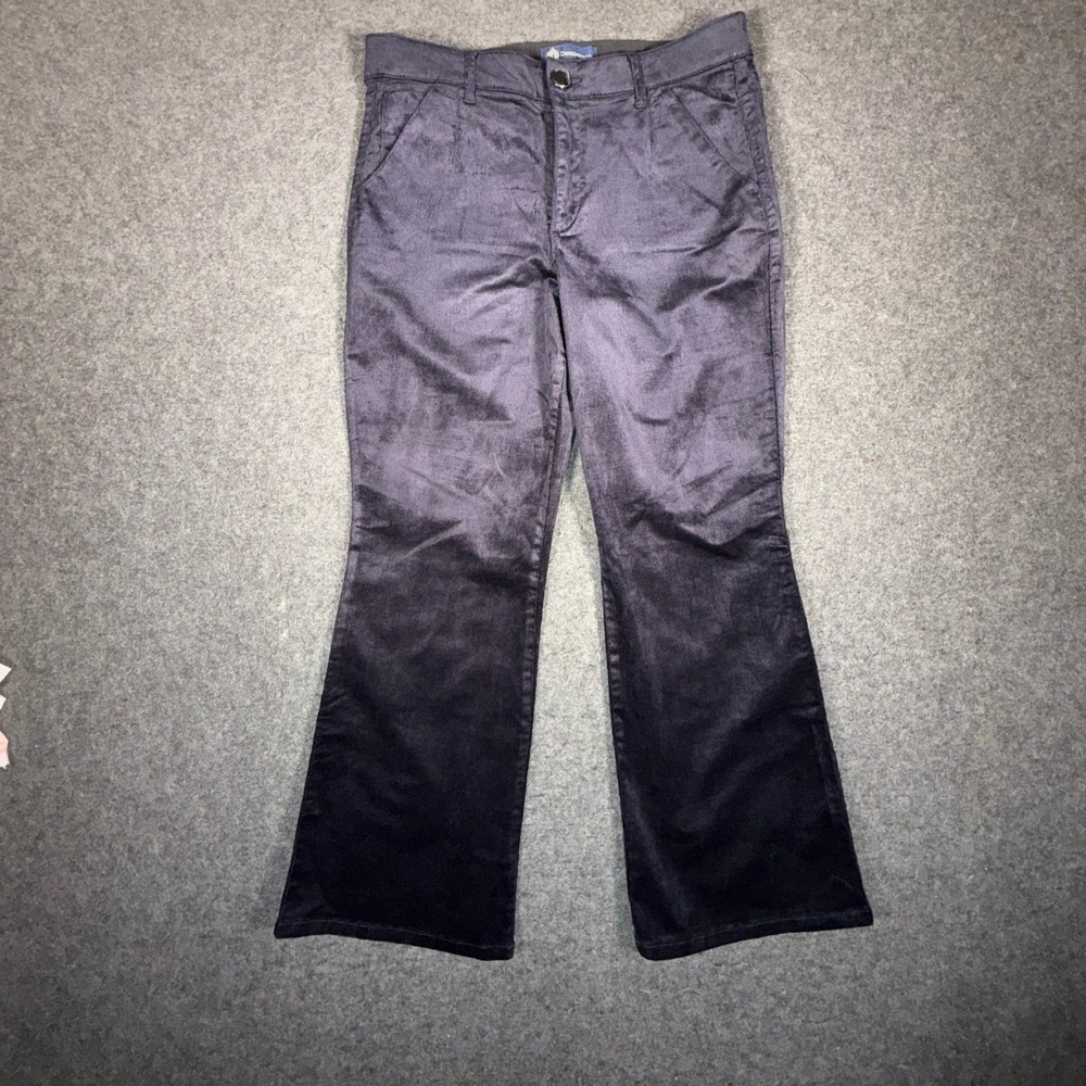 Democracy "Ab"solution Corduroy Pants Womens 14P‎ Petite Bootcut Navy Blue Goth